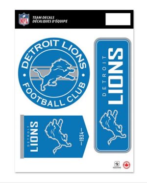 NFL Team Decal Set 8x11 - Detroit Lions