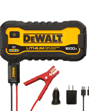 DEWALT 1600 Peak Amp Automotive Jump Starter W/USB Power Bank