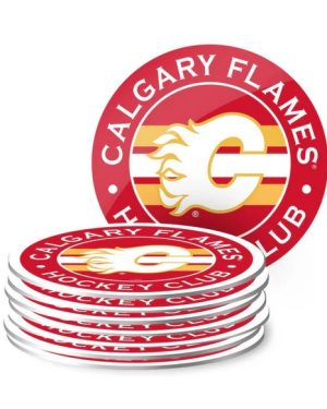 NHL Coaster Set (8 Pack) - Calgary Flames