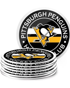NHL Coaster Set (8 Pack) - Pittsburgh Penguins