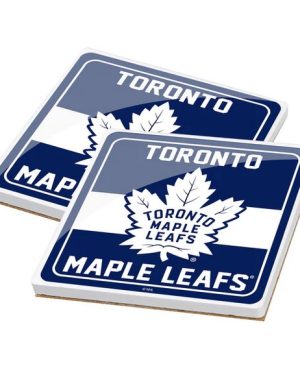 NHL Ceramic Coaster Set (2 Pack) - Toronto Maple Leafs